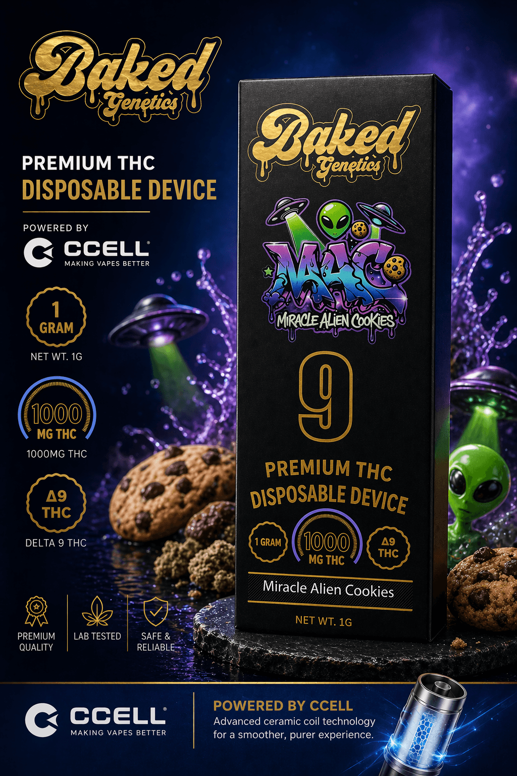 MAC — 1g CCELL disposable, 1000mg Δ9 THC